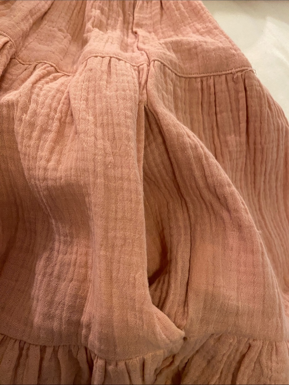 ODDY Peach Tiered Gauze Tunic - Picture 8 of 11